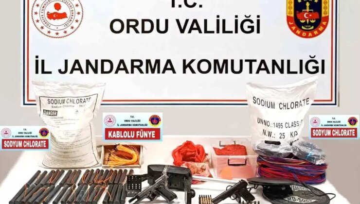 Ordu’da evde çok sayıda dinamit ve patlayıcı malzeme ele geçirildi