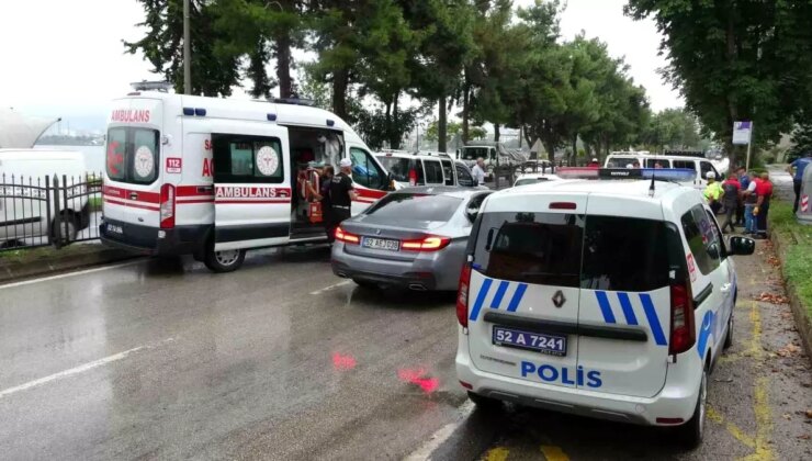 Ordu’da yağmur nedeniyle zincirleme trafik kazası: 2 yaralı